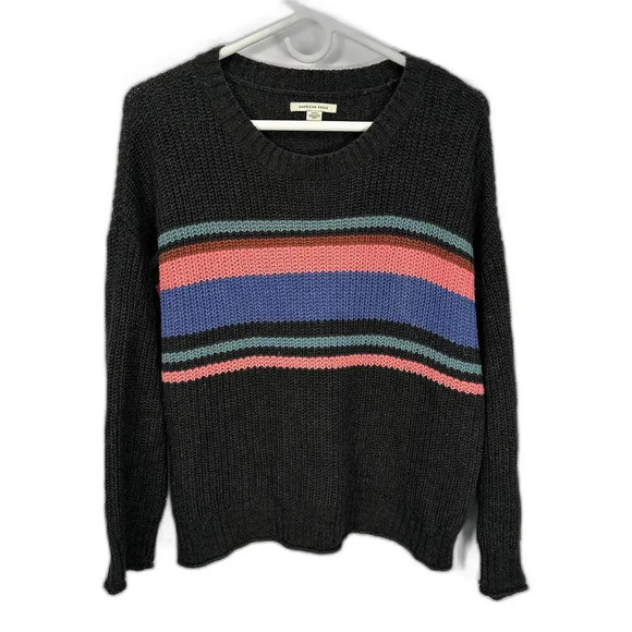 American Eagle Striped Knit Sweater Medium - Picture 1 of 4